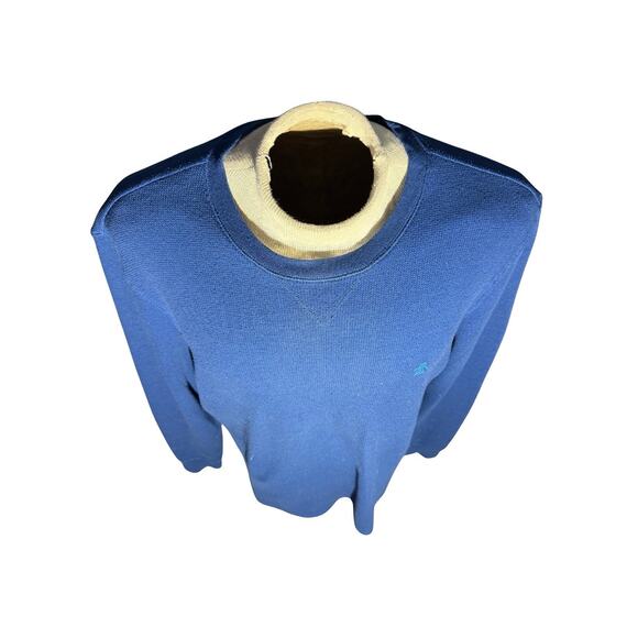 Original Penguin Waffle Knit Crewneck Sweatshirt Blue XL Long Sleeve Pullover - Picture 2 of 5